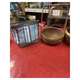 Baskets tote lot, 3 pieces