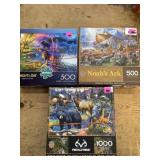Puzzle Lot 3 open boxes unsearched