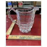 Vintage glass pitcher 7 inches tall