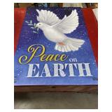 28 x 39 house flag peace on earth dove
