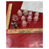 Mixed lot vintage S&P shakers, Hallmark guest book