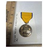 Vintage military, medal China relief, expedition,