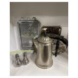 Vintage silver plate pewter lot