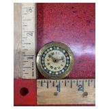 Vintage compact with faux watch or clock on