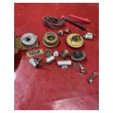 Vintage Garage junk lot friction tape, parts,