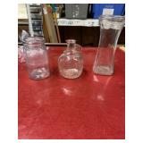 Mixed glassware vases, etc. 6 pcs