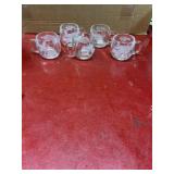 Nestlï¿½ Nescafï¿½ world globe etched glass 3 mugs