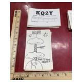 Vintage QSL amateur radio operator contact cards