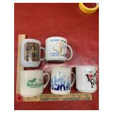 Lot of 5 vintage souvenir mugs, Monticello