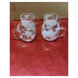 Nestlï¿½ Nescafï¿½ world globe etched glass mugs set