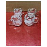 Nestlï¿½ Nescafï¿½ world globe etched glass mugs set