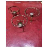 Vintage round chafing racks mixed sizes