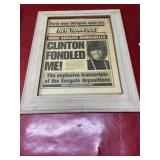 Clinton scandal New York Post front cover in