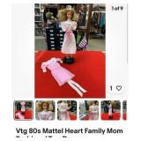 Vintage Barbie 1980s heart family mom with two