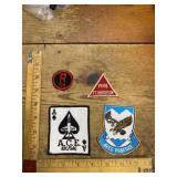 Vintage military &advertising patches mixed lot