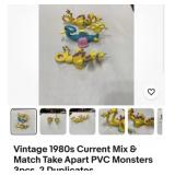 Vintage 1980s current mix n match monsters toys