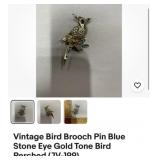 Vintage bird brooch