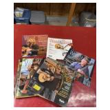 Collection of wood and steel music magazines,