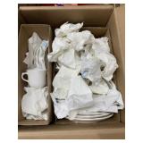 Box Lot of Pfaltzgraff dishes, plates, mugs,