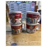 Vintage Campbell Soup mugs four piece lot