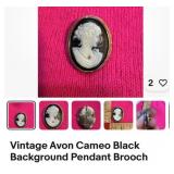 Vintage cameo brooch gold TONE