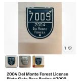 Del Monte Forest license plate pass.