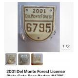 Del Monte Forest license plate pass.