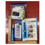 Lot of Sewing tools, bag lot of needles, fabric