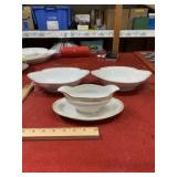 Limoges Lot of 2 serving bowls and a gravy boat