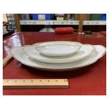 Limoges 3 serving dishes, small, medium, large