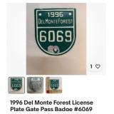 Del Monte Forest license plate pass.