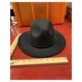 Unbranded black hat, cowboy western style with