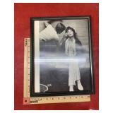 Vintage framed photo of Mick Jagger B&W