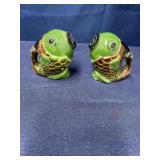 1959 Vintage fish salt & pepper set signed