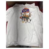 Looney Tunes white hoodie, tune squad size large