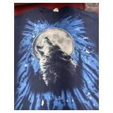 Wolf shirt, blue size extra large
