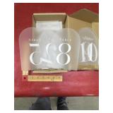 Table numbers acrylic material whole set