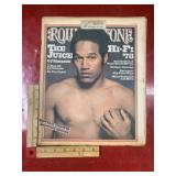 Vintage Rolling Stone magazine OJ Simpson