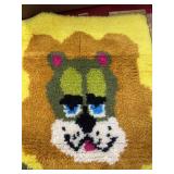 MCM Vintage latch hook rug