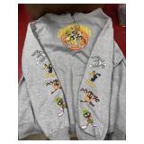Disney gray hoodie size large Looney Tunes