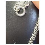 Marked .925 18-inch silver chain with Silvertone