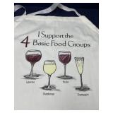 Apron Support the 4 basic food groups wines