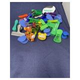 Mixed chip clips some magnetic, plastic, metal