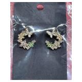 Sealed pierced earrings butterflies, flowers,