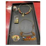 Mixed jewelry vintage & new. Tray not included