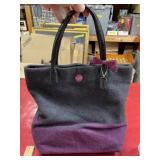COACH black purple cloth purse