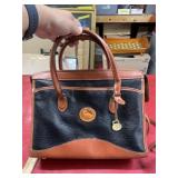 Dooney & Bourke leather purse, black and brown