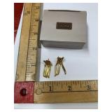 Vintage pair of Avon Golden Chimes stud earrings