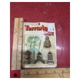 Vintage MCM terrarium miniature stoneware Asian
