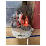 Whimsical wolf light and wolf mates figure both 6